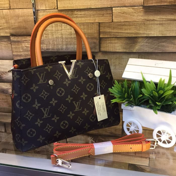 Tas Wanita LV Montaigne Tas Kerja Tas Import Murah Berkualitas - Azur