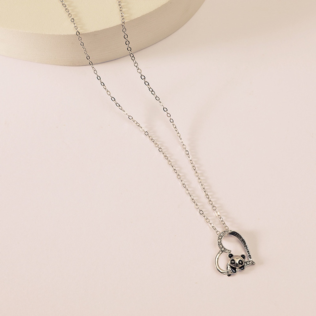 Hu Hu Hu Hu Hu Alat Bantu Pasang Kacamata♡ Kalung Rantai Dengan Liontin Bulat Motif Tulisan I Love You Forever Klasik Untuk Wanita