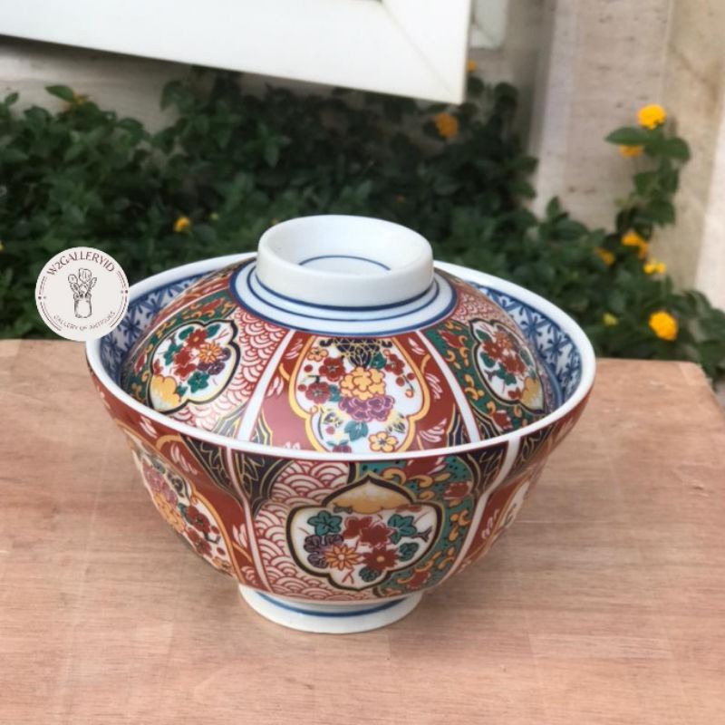 Mangkok makan gede motif imari/mangkok sup keramik/mangkok motif imari china