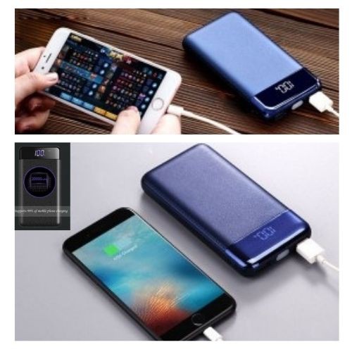 Smart Power Bank Quick Charge 2 Port 20000mAh Senter LED M200 Hitam 111159