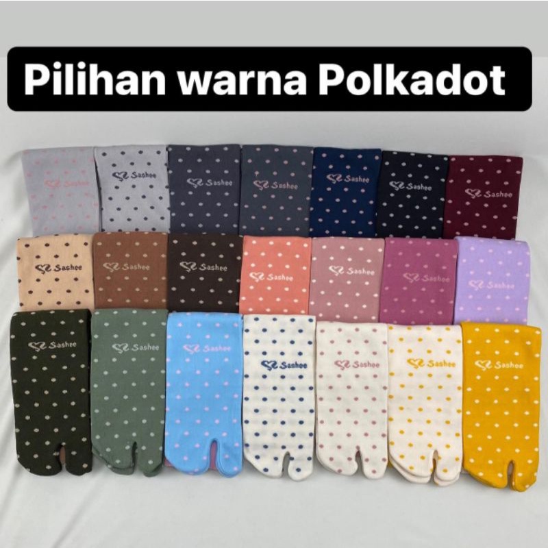 Kaos Kaki Sashee Polkadot | Kaos Kaki Jempol Polka Rajut | Sashee Polkadot