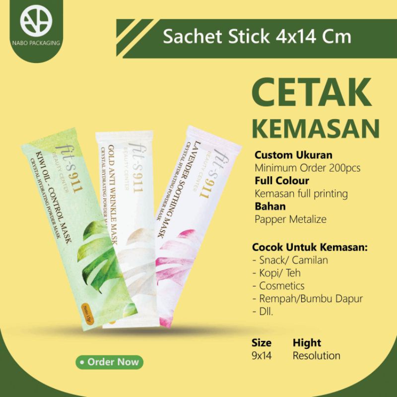 Jual Cetak Kemasan Satuan Ukuran X Cm Gr Custom Kemasan Sachet