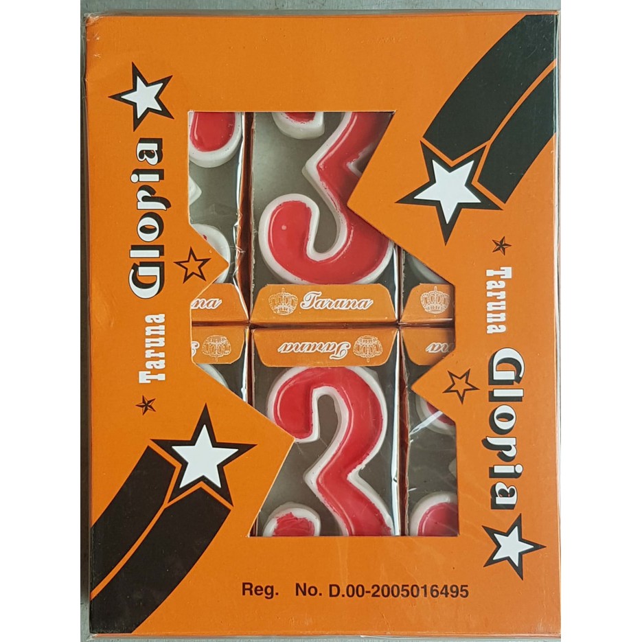 

Lilin Angka 3 - Dus isi 12 pc - Warna Merah Garis Putih