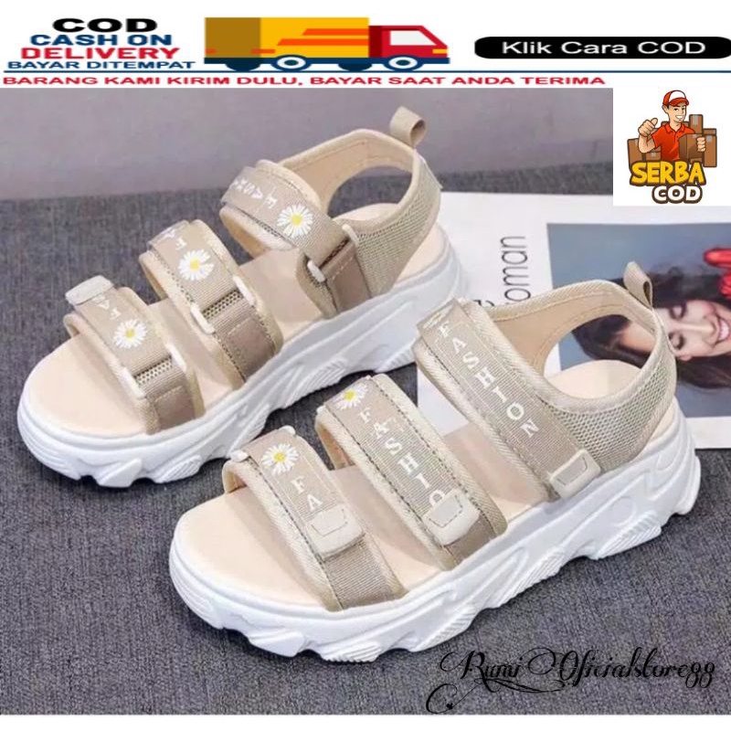 TmO - 8.8 Sale sandal gunung wanita fashion Flowers kekinian bisa cod termurah trendy