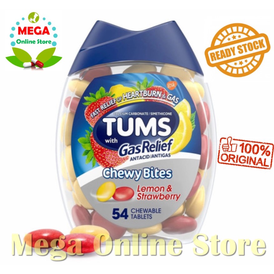Tums with Gas Relief Antacid / Antigas Chewy Bites Chewable Tablets