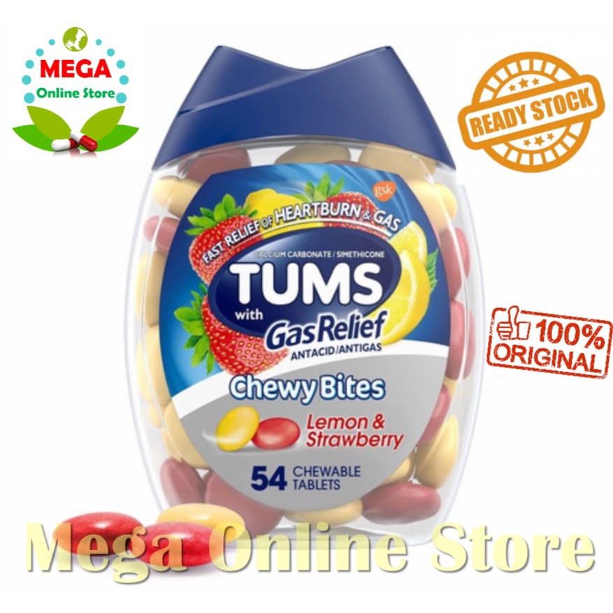 Tums with Gas Relief Antacid / Antigas Chewy Bites Chewable Tablets