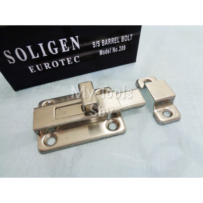 Grendel Segi 2” / 3” Soligen 209 untuk Pintu Kamar Mandi / Kamar Ganti / Kamar Tidur / Gudang