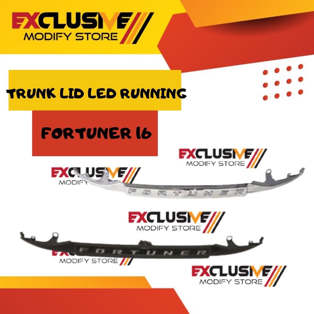 TRUNKLID LIST BAGASI LED RUNNING FORTUNER VRZ 16 - Hitam