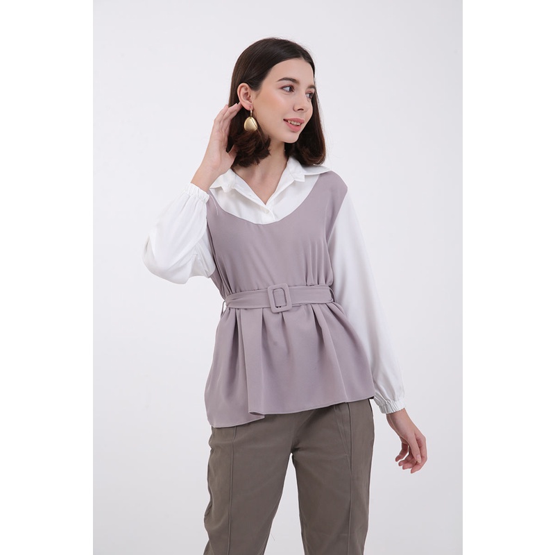 Berrybenka - Atasan Blouse Wanita Sofia Mulidia Tops-3
