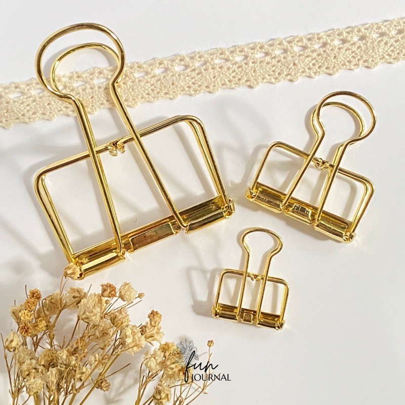 

BINDER CLIP WITH 3 SIZE UNTUK JOURNAL JURNAL PLANNING PLANNER SCRAPBOOK DIY BUJO