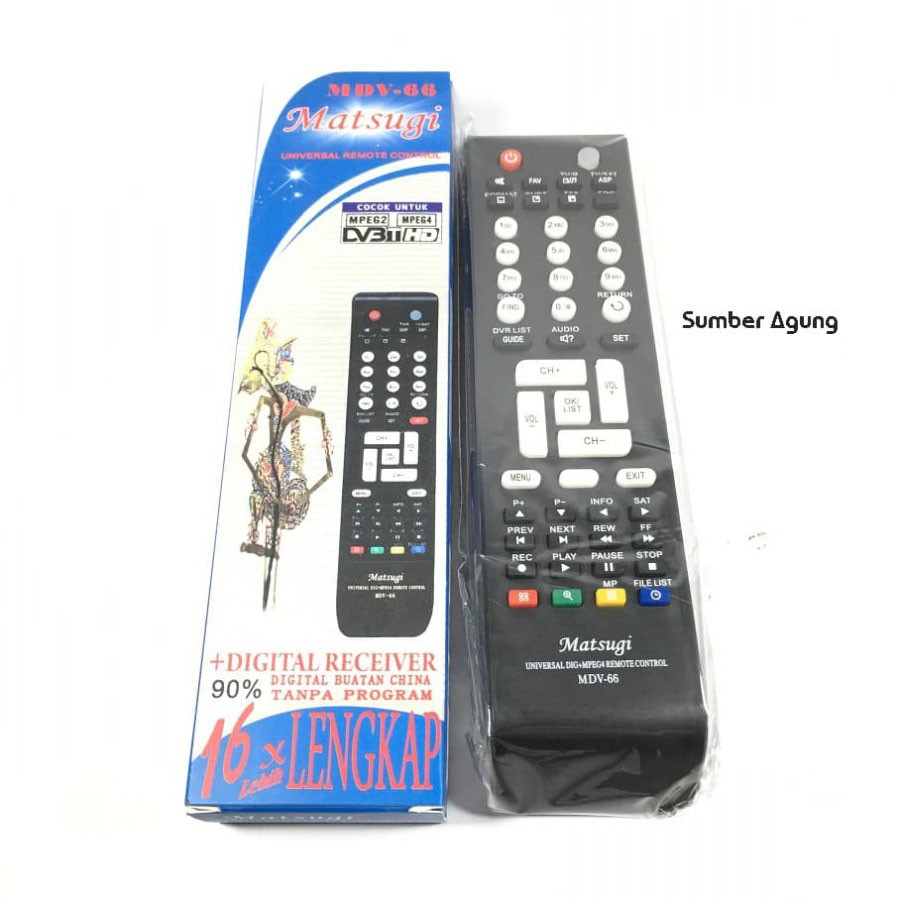Remote Parbola Matsugi MDV66 Digital Receiver Universal Lengkap Semua