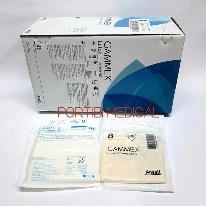 SARUNG TANGAN STERIL GAMEX LATEX POWDERED ANSELL / HAND SCOON GAMEX DBF646416F