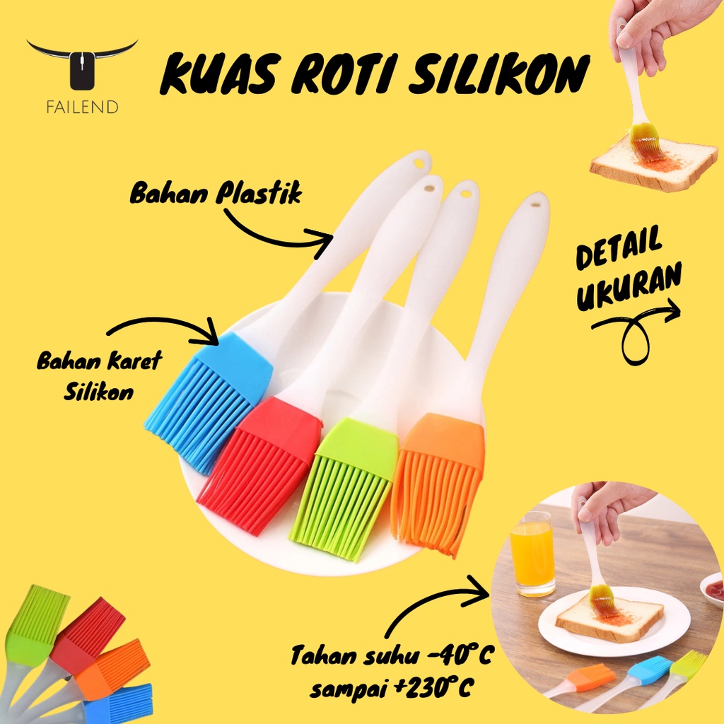 Kuas Silikon Roti Barbeque food brush silicone cake mentega Tahan Panas