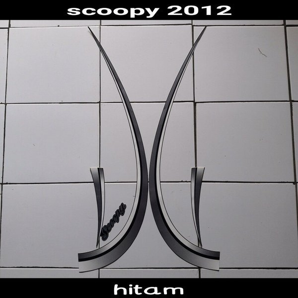 Stiker motor scoopy 2012 hitam