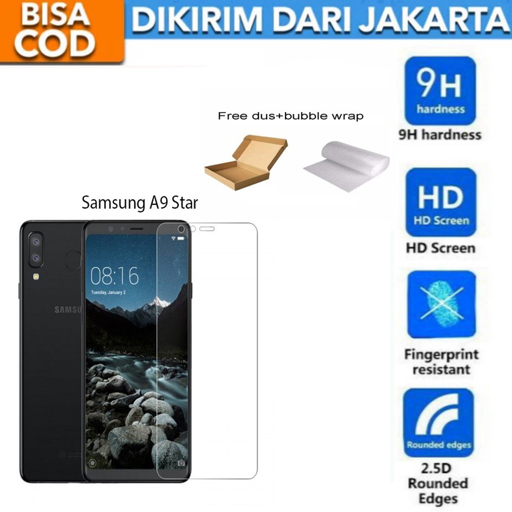 Samsung Galaxy A9 Star Tempered Glass Screen Protector Anti Gores