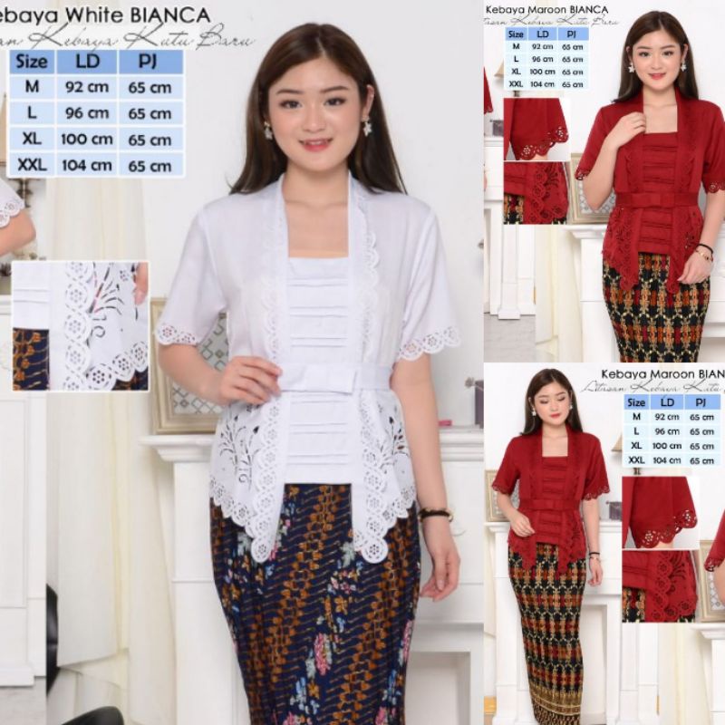 Kebaya Bali Indah ENCIM LENGAN PENDEK BORDIR SENADA KATUN PARIS KATUN AKAD HITAM PUTIH S M L XL XXL 9964 &amp; 9966 &amp; 9950 Premium Kondangan Berkualitas MURAH Brukat Bisa COD Y5C4 Brokat Best Seller PROMO Terlaris Kekinian Modern Remaja Terbaru Wisuda