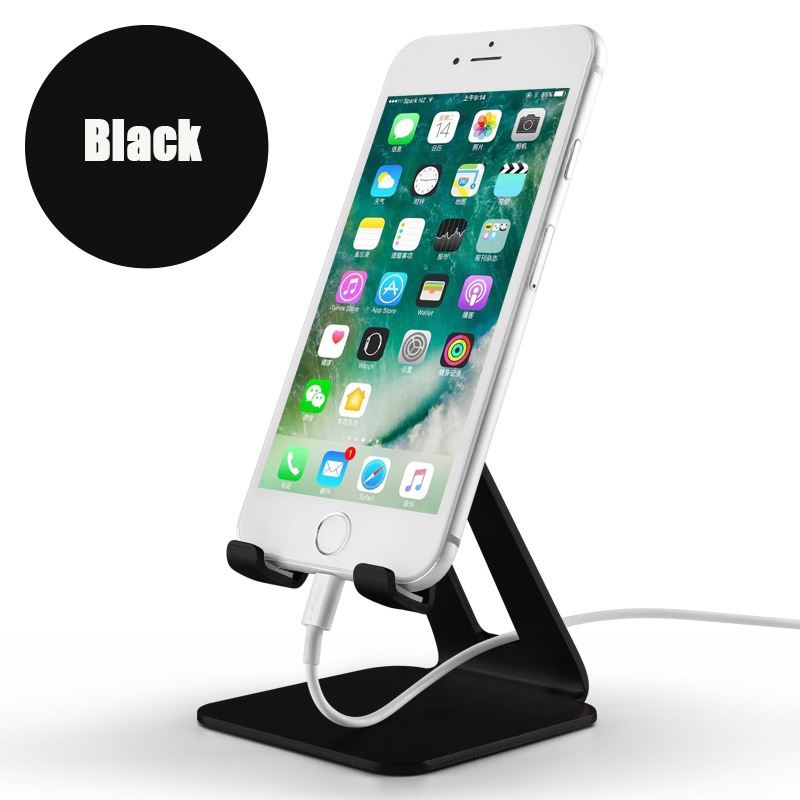 Bracket Stand Holder Handphone Bahan Aluminum alloy Rotasi 360 Derajat Adjustable Untuk  Samsung S20 FE Xiaomi Huawei