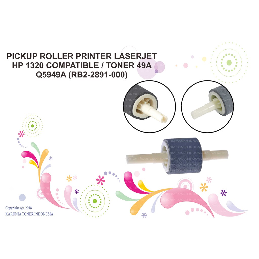 PICKUP ROLLER PRINTER LASERJET HP 1320 TONER 49A Q5949A (RB2-2891-000)