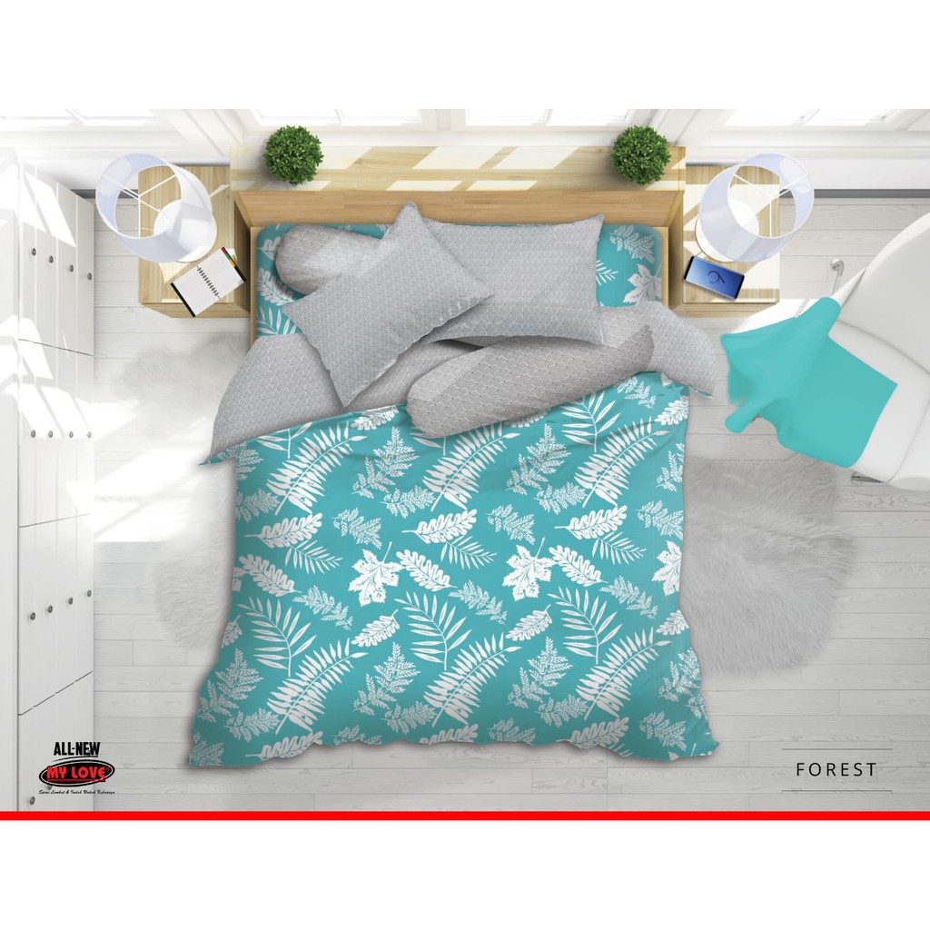 Badcover 180x200 Bedcover King My Love 180x200x30 Motif Baru Forest sprei set bedcover