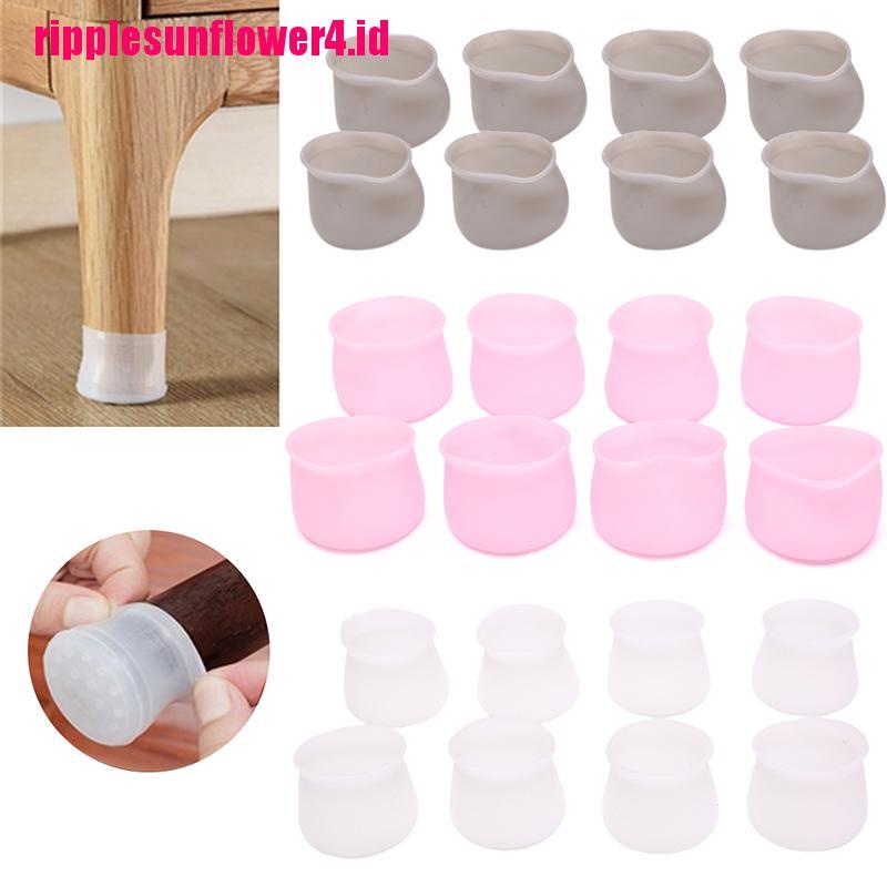 8pcs Pad Pelindung Kaki Kursi / Meja Bahan Karet Anti Slip