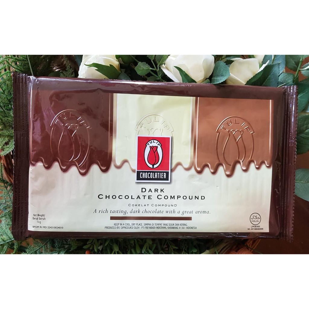 

TULIP Dark Chocolate Compound 1 kg - TULIP Coklat Compound Dark