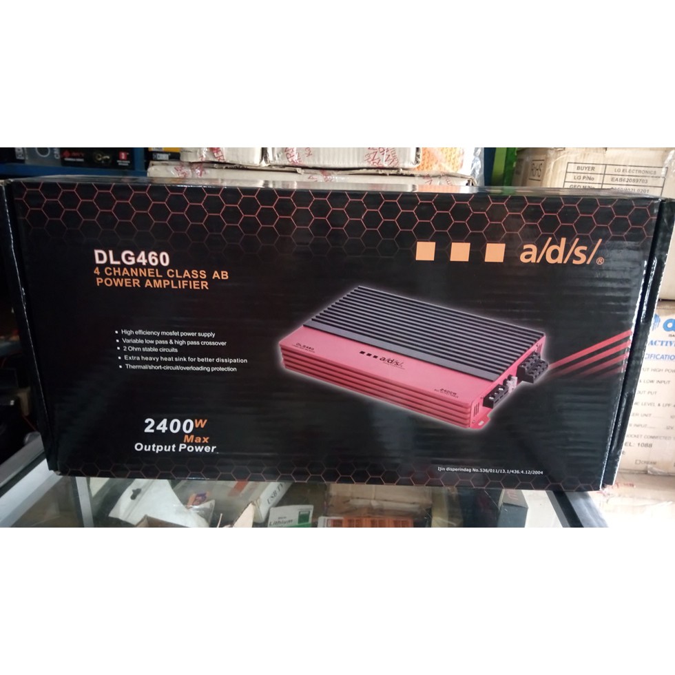POWER MOBIL 4CH ADS DLG460 SUPER 2500W MURNI GENERASI TERBARU ADS