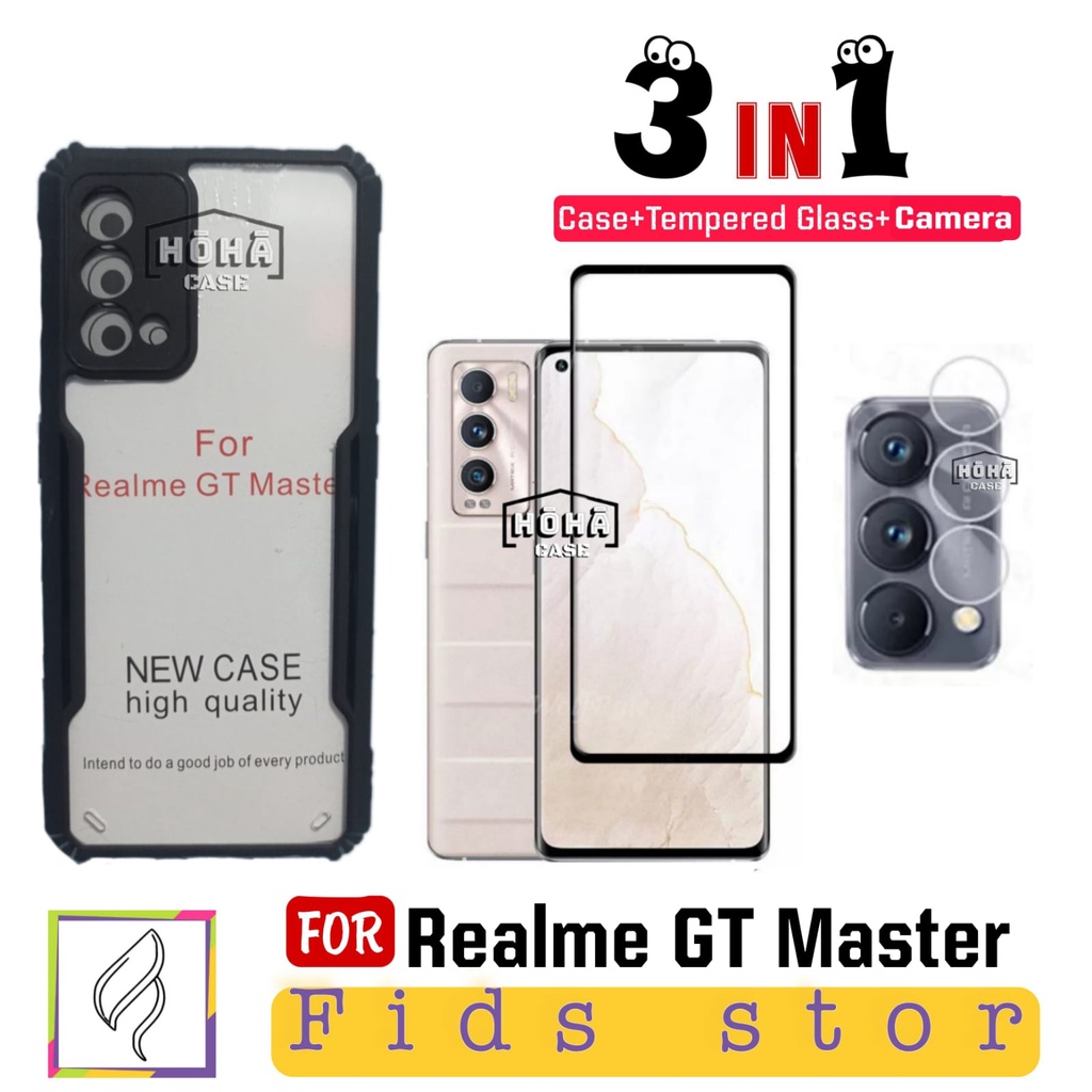 PROMO 3in1 REALME GT Master Case Shockproof Xundd + Tempered Glass Anti Gores Kaca Free Camera Glass