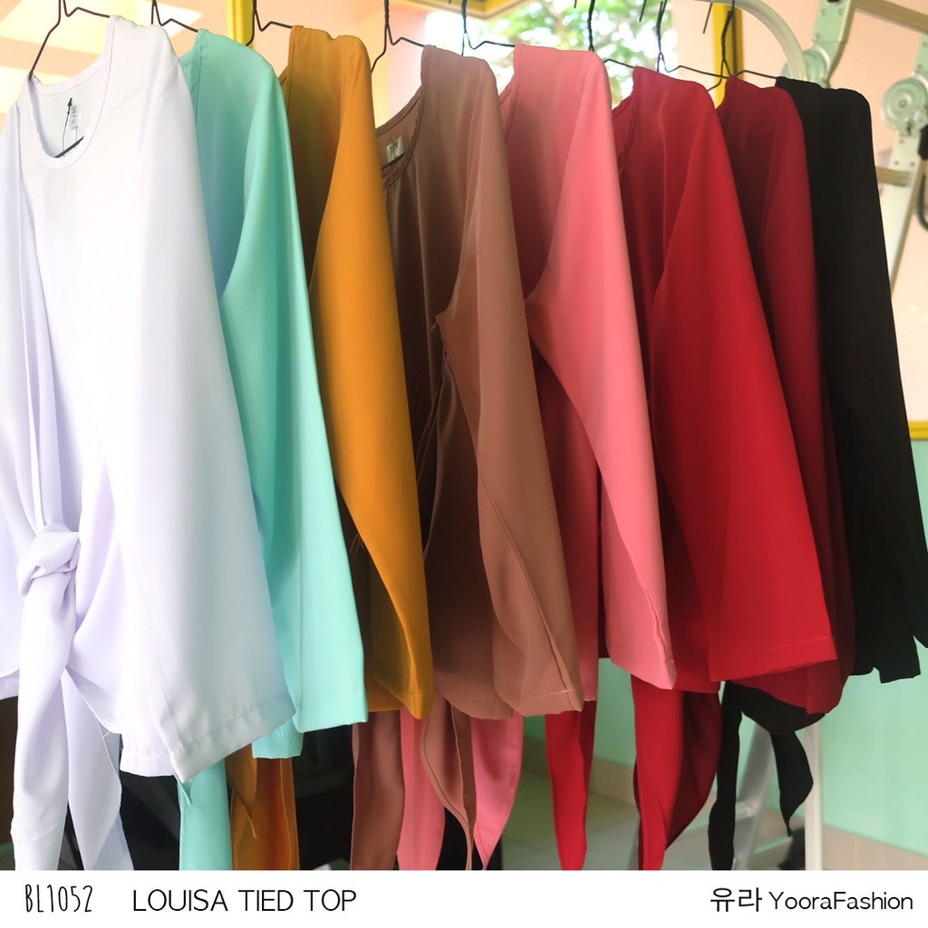 Louisa Tied Top Louis Top Blouse Atasan Wanita BL1052!