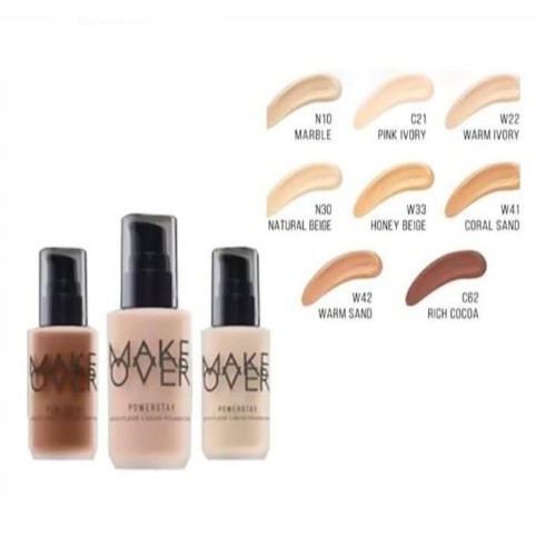 ☘️Yuri Kosmetik☘️ MAKE OVER Powerstay Weightless Liquid Foundation / EXP 2025