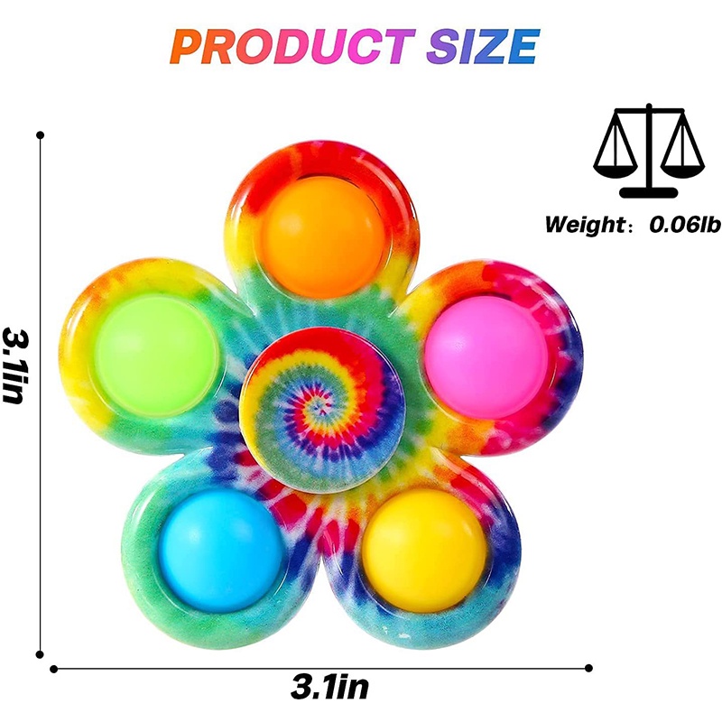 Warna-warni/Fidget Spinner/Dorong Pop Ini Gelisah/Berputar Jari Stres Relief Mainan Anak-anak Dewasa - ol