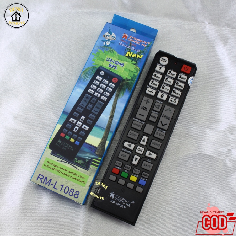 Remot Remote POLYTRON TV MULTI LCD LED TIPE RM 1088 (Panasonik, Polytron, Toshiba, Hitachi Sanyo, dll)