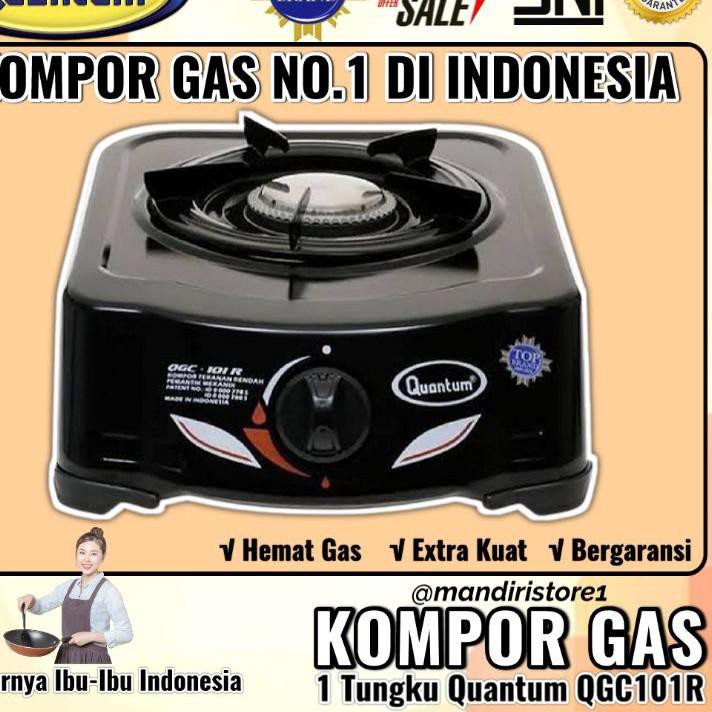 PROMO~ Kompor Gas 1 Tungku Quantum QGC 101R .,,.,.,