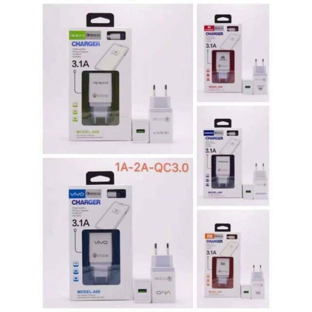 charger brand A80 / casan samsung xiaomi vivo oppo