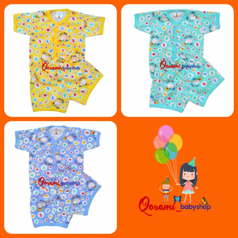 CRAKEN Setelan Pendek Bayi Motif Newborn SNI