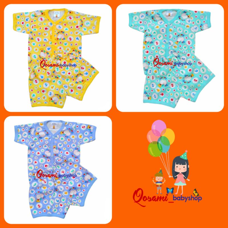 CRAKEN Setelan Pendek Bayi Motif Newborn SNI