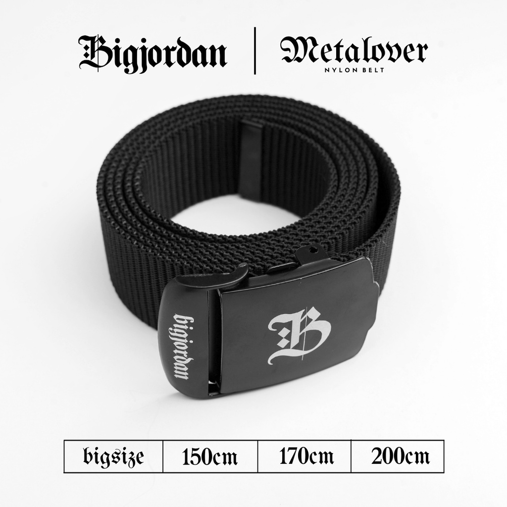 belt big size 150 cm sabuk pria jumbo ikat pinggang Nylon kanvas buckle besi jepit gesper tali pingg