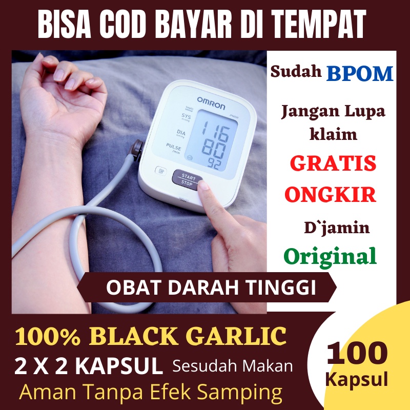 Kapsul Bawang Putih Tunggal - Obat Darah Tinggi, Penurun Darah Tinggi, Gula Darah, Tensi Tinggi, Hip