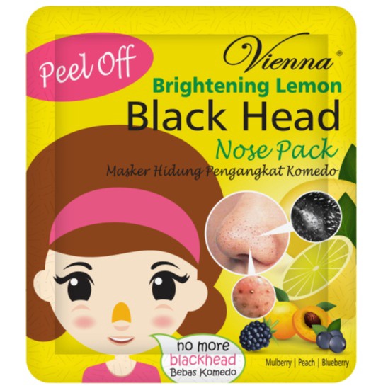 Vienna Black Head Nose Pack 10mL / Masker Hidung Pengangkat Komedo