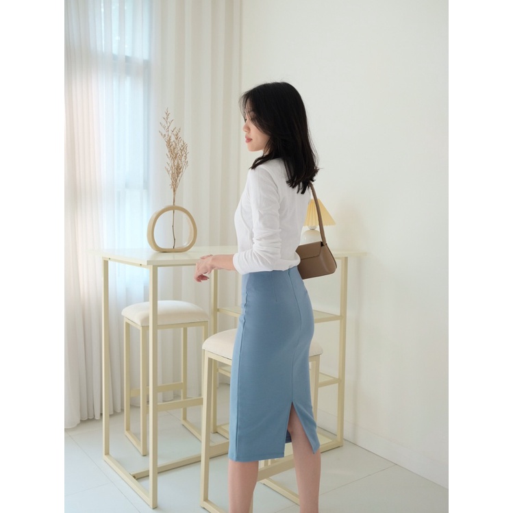 Kadaka B-0105 Midi Skirt Premium Cotton Stretch