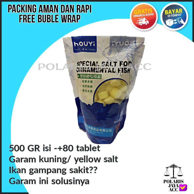 

GARAM IKAN 50 GR YELLOW SALT AQUARIUM CUPANG GUPPY