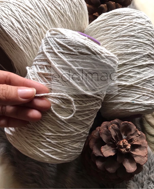 Tali Katun Macrame Natural 2mm twist