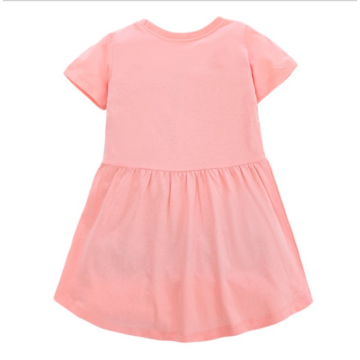 Baju Pakaian Dress Fashion Anak Perempuan LITTLE MAVEN Import QW366 FLAMINGGO PINK