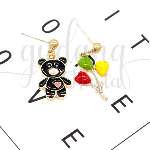 Anting Stud Bear Ballon Earring Motif Beruang Balon GH 203688