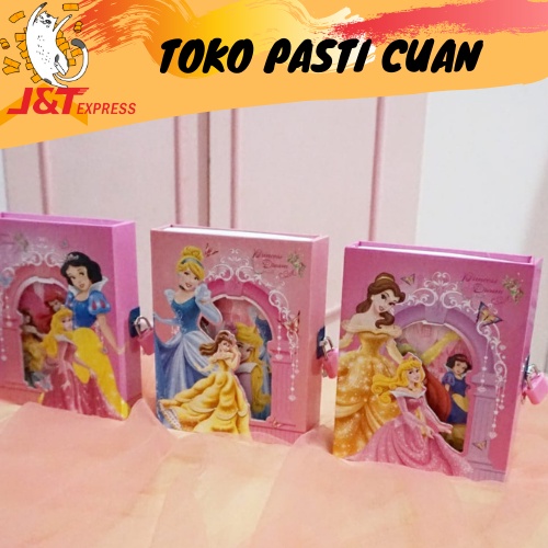 

buku gembok karakter princess lucu fancy bisa COD murah SEKOLAH