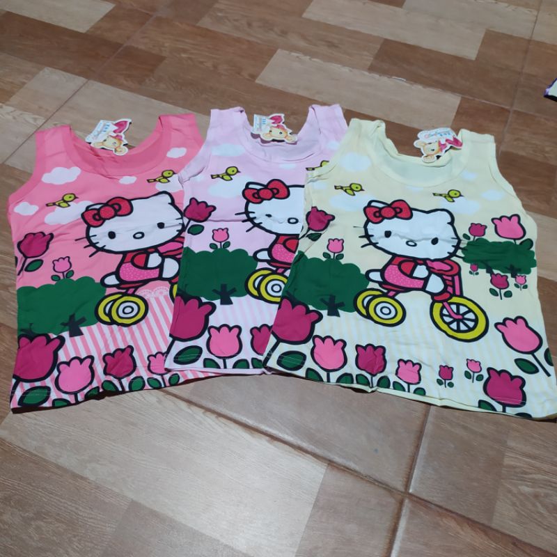 tank top anak perempuan umur 3-8 tahun  gambar printing