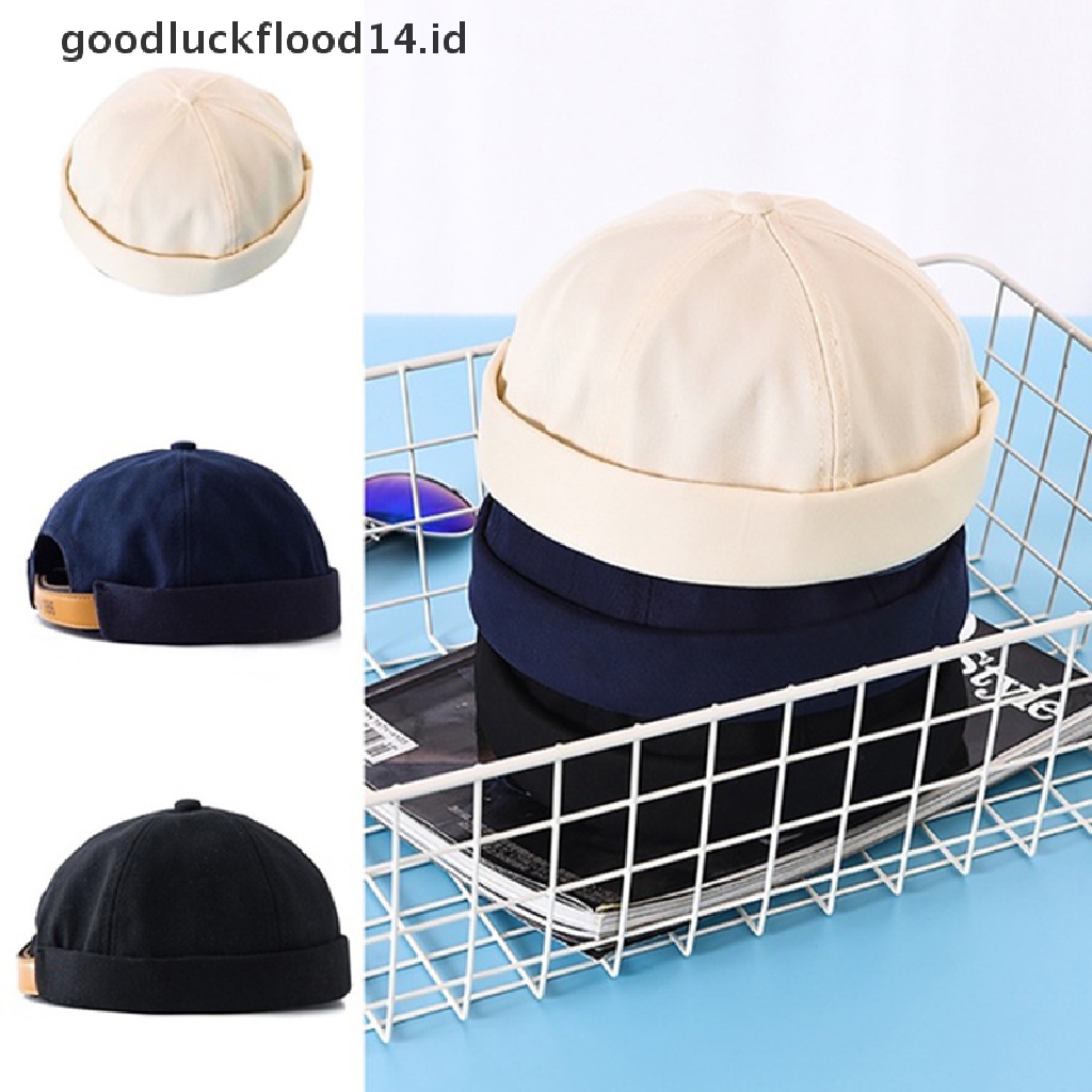 [OOID] Letter Adjustable Men Women Skullcap Sailor Baseball Cap Beanies Brimless Hat ID