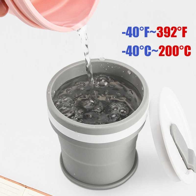 Gelas Cangkir Tempat Minum Lipat Silikon Foldable Travel Outdoor Mug 7RHZ9ZGY