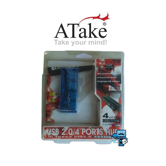 USB HUB 4 Port ATAKE USB 2.0/4 ports hub