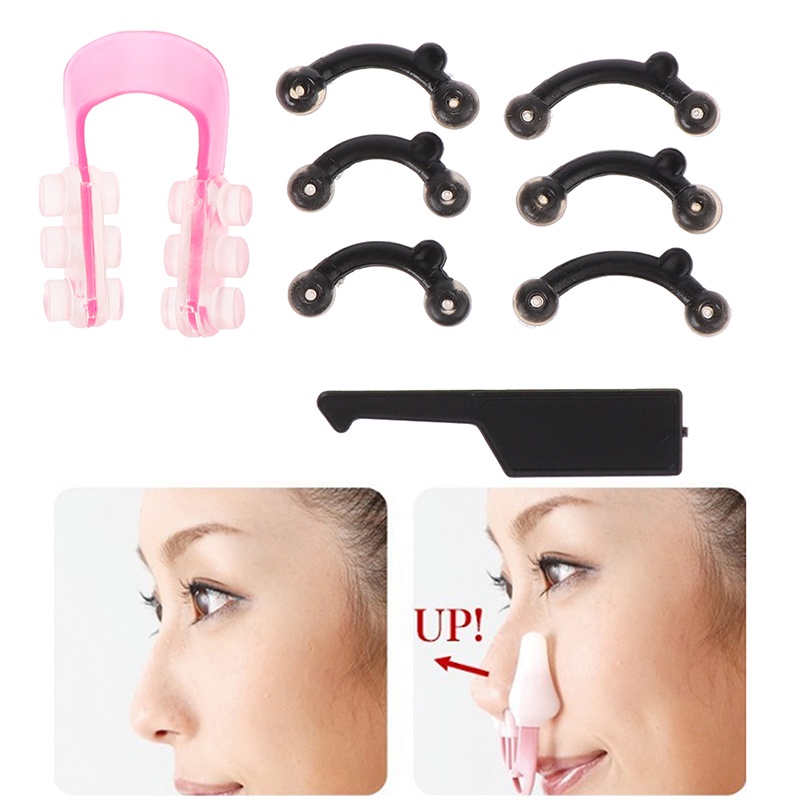 6 Pcs / Set Alat Pijat Jembatan Pengangkat Pembentuk Hidung 3 Ukuran Untuk Kecantikan Wanita
