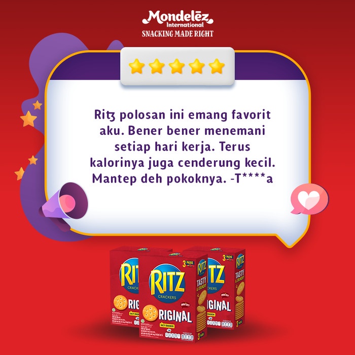 

54eh Mondelez Ritz Cracker Biskuit Krakers 300 Gr 60Jh
